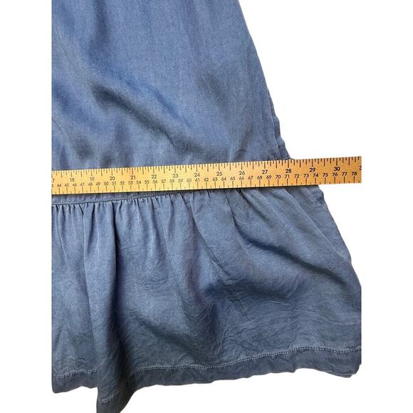 Calypso St. Barth Blue Lyocell Smocked Waist Maxi Skirt Women’s M - Picture 7 of 9